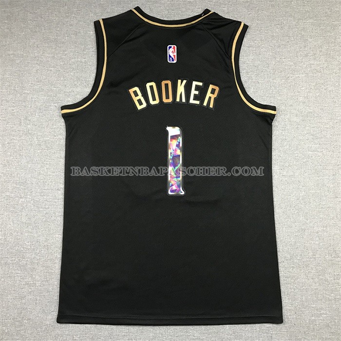 Maillot Golden Edition Phoenix Suns Devin Booker NO 1 2021-22 Noir